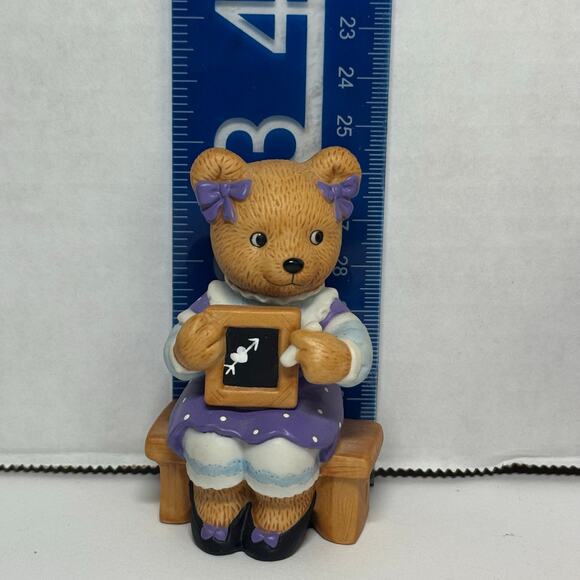 Vintage Bronson Collectibles 90s School Bear Figurines Lot of 2 BC Rare - Picture 7 of 9